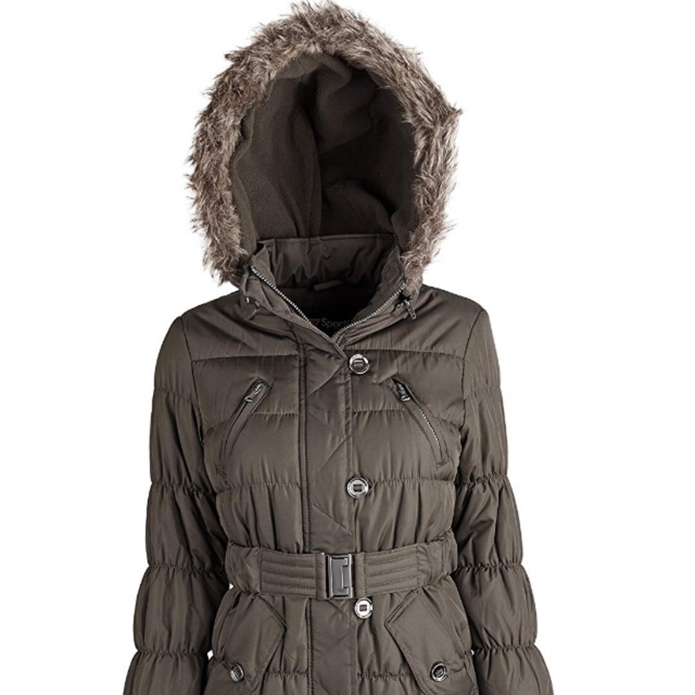 Juniors Down Alternative Fleece Lined Long Coat